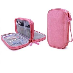 portable and water resistant multifunctional travel organizer (pink)